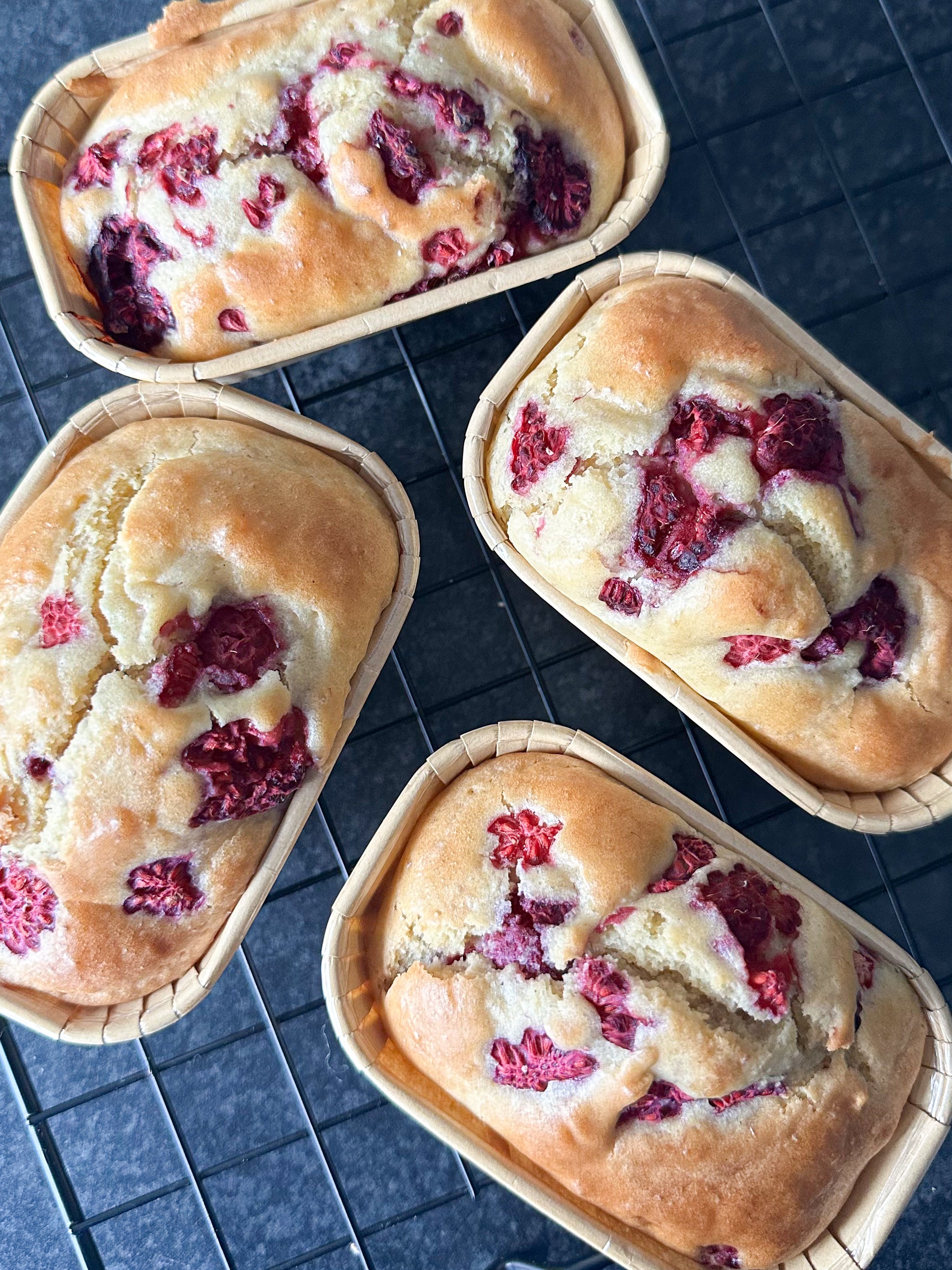 Gluten Free Raspberry Mini Loaf Cake UK | 4-Pack